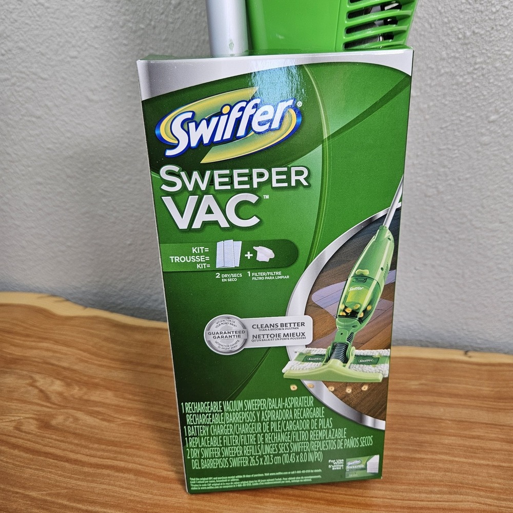 Swiffer Vacuum Sweeper + Vac Cordless Rechargeable Vacuum Starter Kit NEW FS4000
